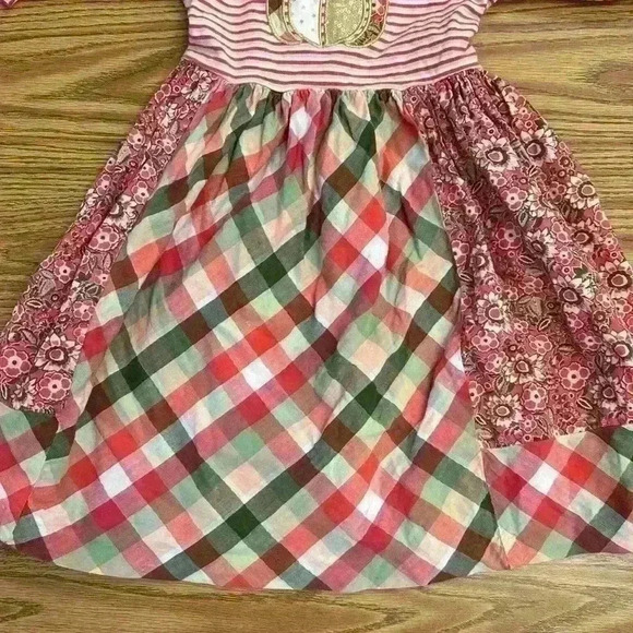 Bonnie Jean Girls' Fall Dress Plaid Pumpkin Embroidered size 5 - Picture 6 of 12